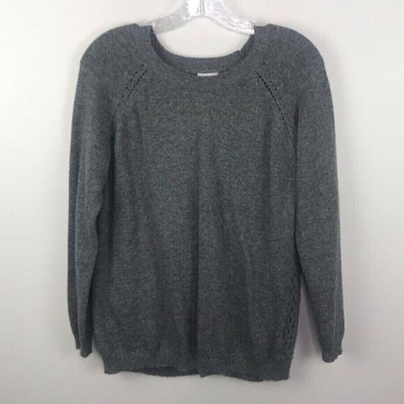 Pixley Sweaters - Pixley Stitch Fix Grey Diamond Cut Open Back Sweater Women’s Size Small S